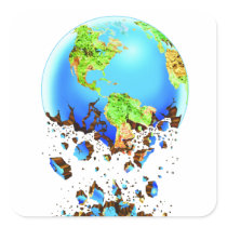 crumbling earth stickers