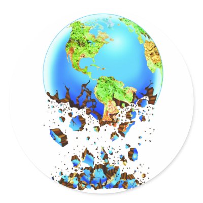 crumbling earth sticker by doonidesigns