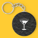 Crumpled Black Paper keychains