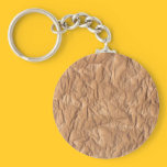 Crumpled Brown Paper keychains