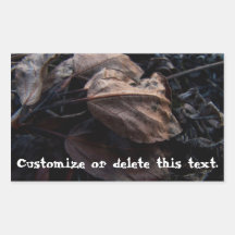 Crunchy Leaf Litter; Customizable Rectangular Sticker