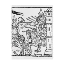 Crusading knights ride out to do Battle Postcards
