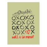 crush, will u be mine? post cards