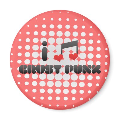 Crust Punk fan Fridge Magnet by MusicLovers