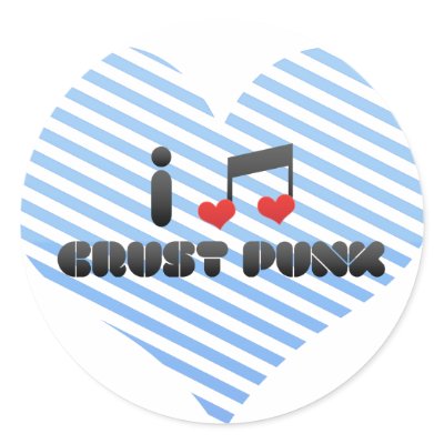 Crust Punk fan Round Sticker by MusicLovers