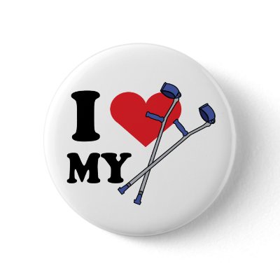 Crutch Love Button by hobble