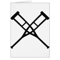 crutches crossed cards