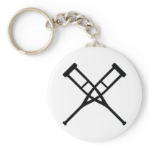 crutches crossed keychains