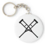 crutches crossed keychains