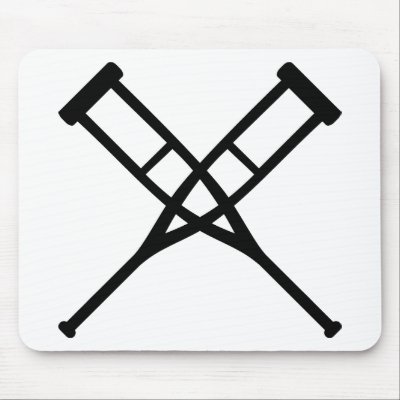 crutches crossed mouse pads by Tomaniac