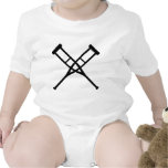 crutches crossed t shirt