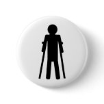 crutches man button
