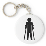 crutches man key chains