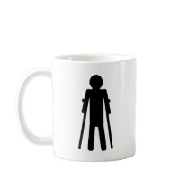 crutches man mug