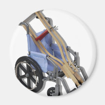 CrutchesWheelchair081210 Refrigerator Magnet
