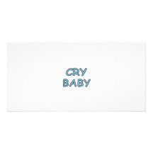 Cry Baby Blue Photo Greeting Card