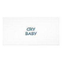 Cry Baby Blue Photo Greeting Card