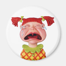 Crying GirlW Refrigerator Magnets