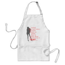 crying lady HEART Aprons