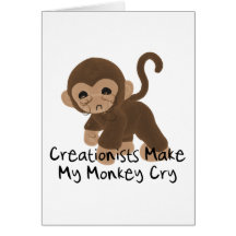Crying Monkey Greeting Card