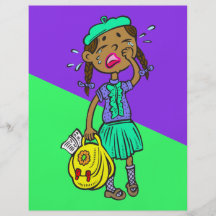 Crying School Girl Flyer Design