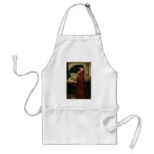 Crystal Ball, JW Waterhouse, Vintage Victorian Art Apron