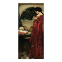 Crystal Ball, JW Waterhouse, Vintage Victorian Art Custom Rack Card