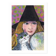 Crystal ball postcard