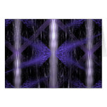 Crystal Burst. Fractal Art in Black and Purple Card