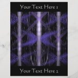 Crystal Burst. Fractal Art in Black and Purple Flyer