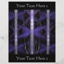 Crystal Burst. Fractal Art in Black and Purple Flyer