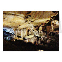 Crystal Caves In Dark Greeting Card