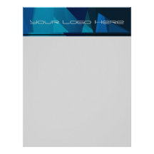 Crystal Deco Blue ~ Letterhead
