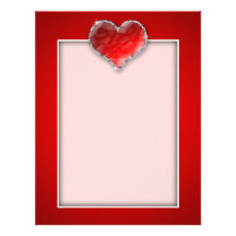 Crystal Heart Personalized Letterhead