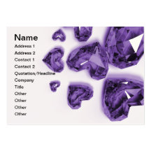 Crystal Hearts - Purple Business Card Templates