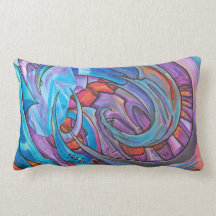 "Crystal Mech" Throw Pillows