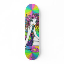 "Crystal" Rainbow Candy Fairy Art Skateboard