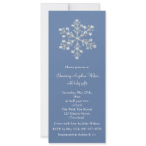 Crystal Snowflake Baby Shower Invitation (blue)