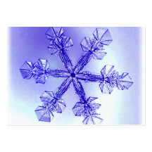 Crystal Snowflake Christmas Recipe Card Business Card Templates