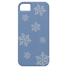 Crystal Snowflake iPhone 5 Case (blue)