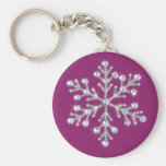 Crystal Snowflake Keychain