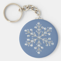 Crystal Snowflake Keychain