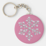Crystal Snowflake Keychain