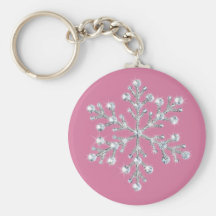 Crystal Snowflake Keychain