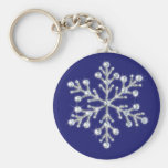 Crystal Snowflake Keychain