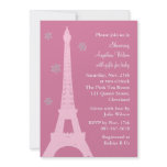 Crystal Snowflakes in Paris (pink) Invite
