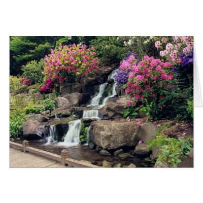 Crystal Springs Garden 2 Greeting Cards by krickerd