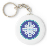 crystalline snowflake keychains