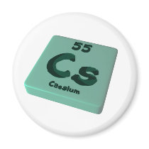 Cs Caesium Refrigerator Magnets