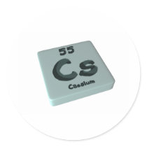 Cs Caesium Round Stickers